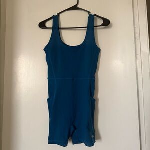 Active by Teal Royal Blue Workout Romper